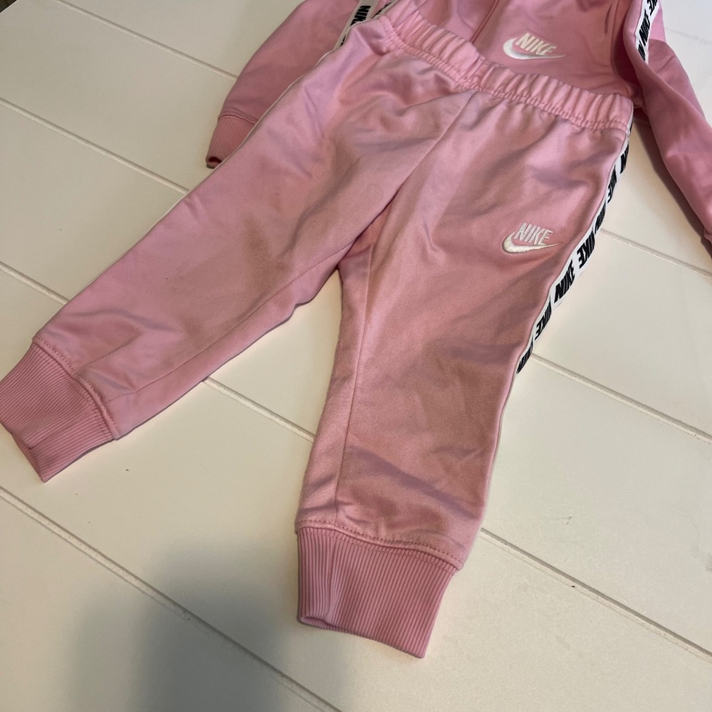 Nike Kids Pink Tricot Tracksuit Jacket and Pants Set 18M D692-A8F - Picture 3 of 6